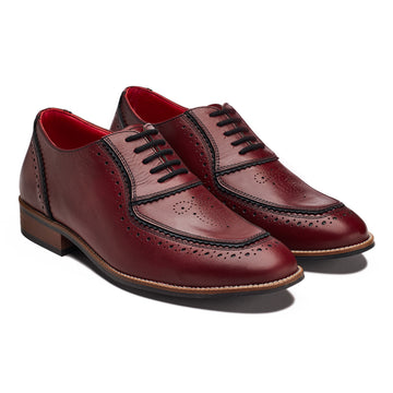 Maharaja Brogues Men – Oxblood Banjaaran Studio