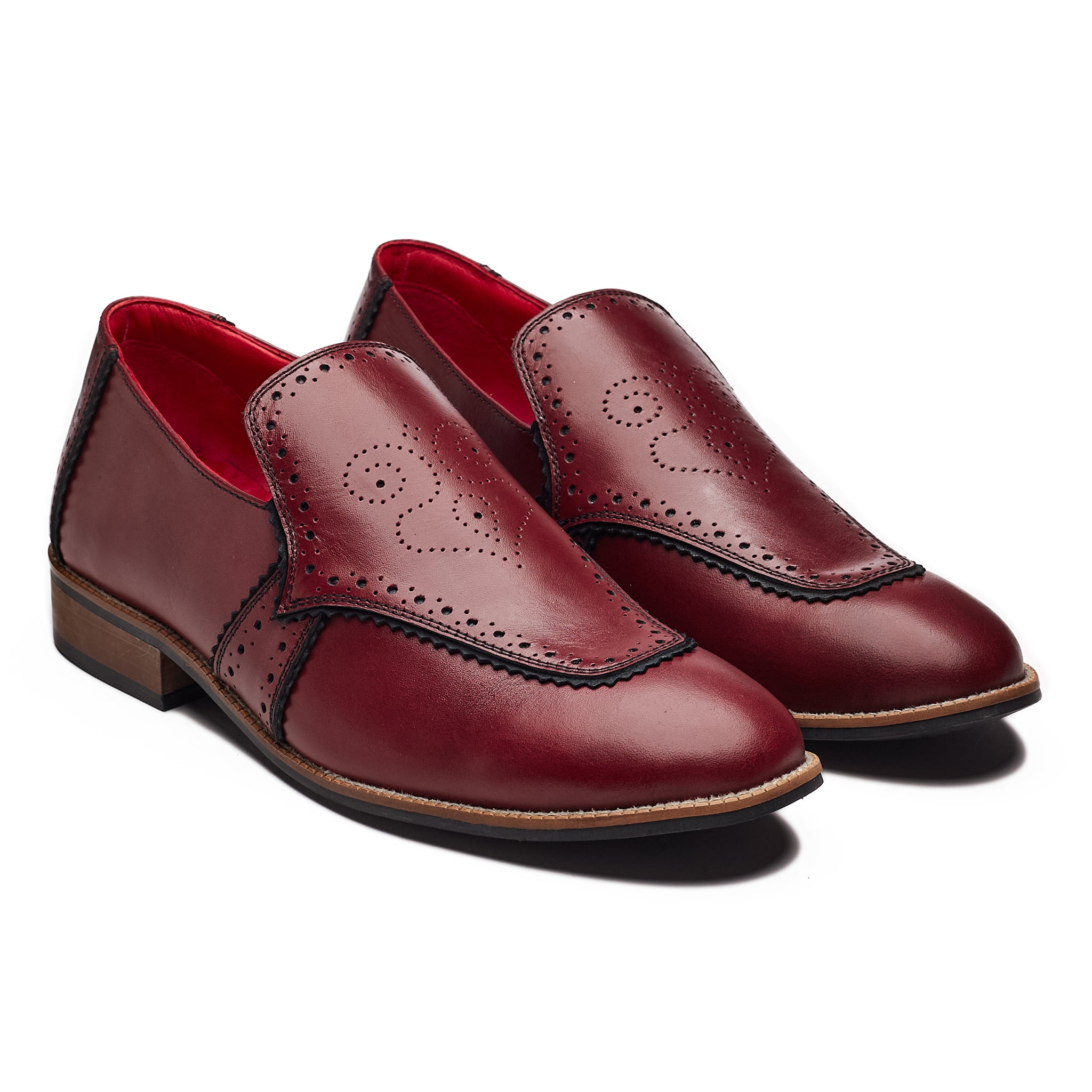 Wazir  Loafers Men – Oxblood Banjaaran Studio