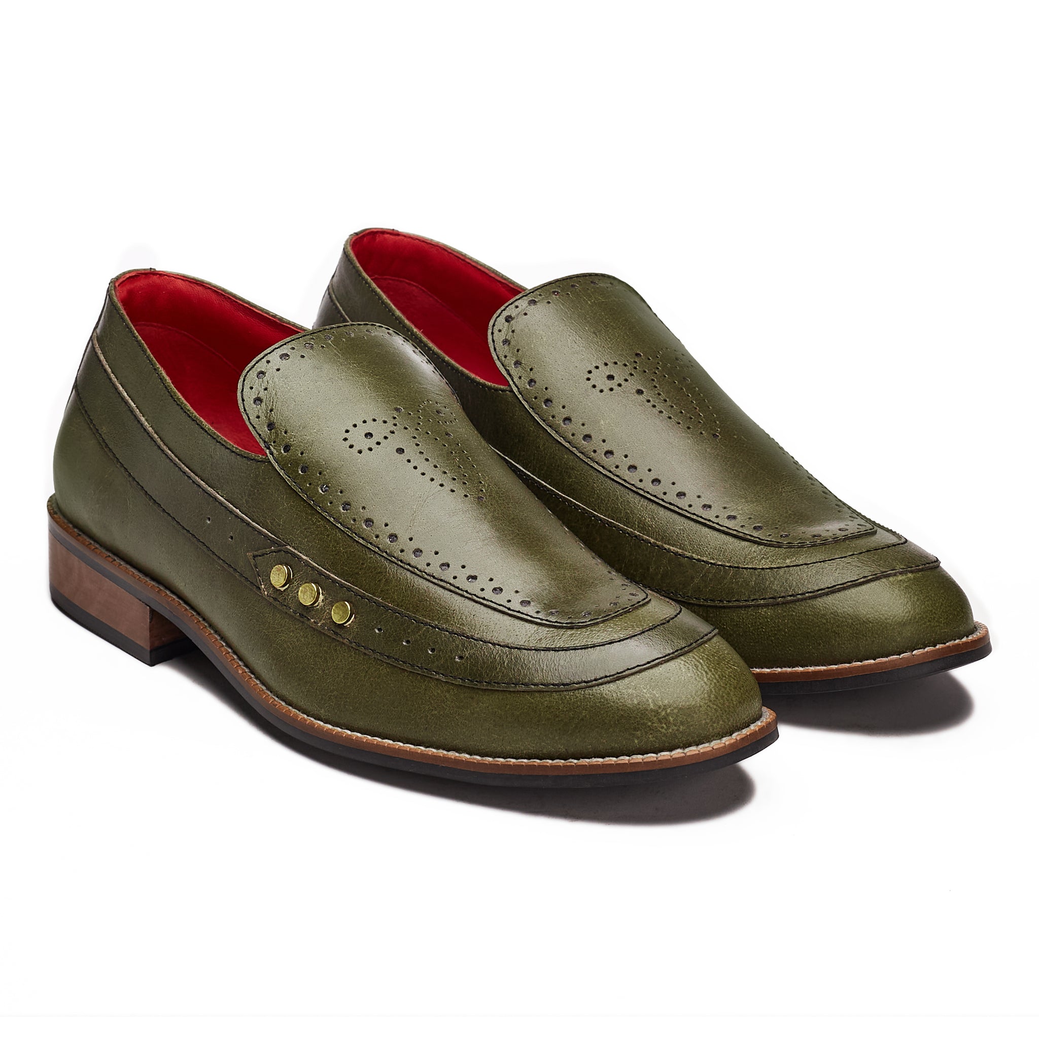 Nizam Loafers Men – Olive Banjaaran Studio