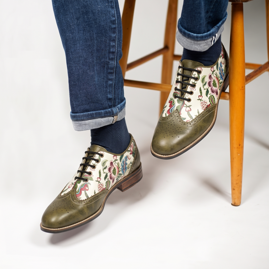 Bageecha Brogues Men – Olive