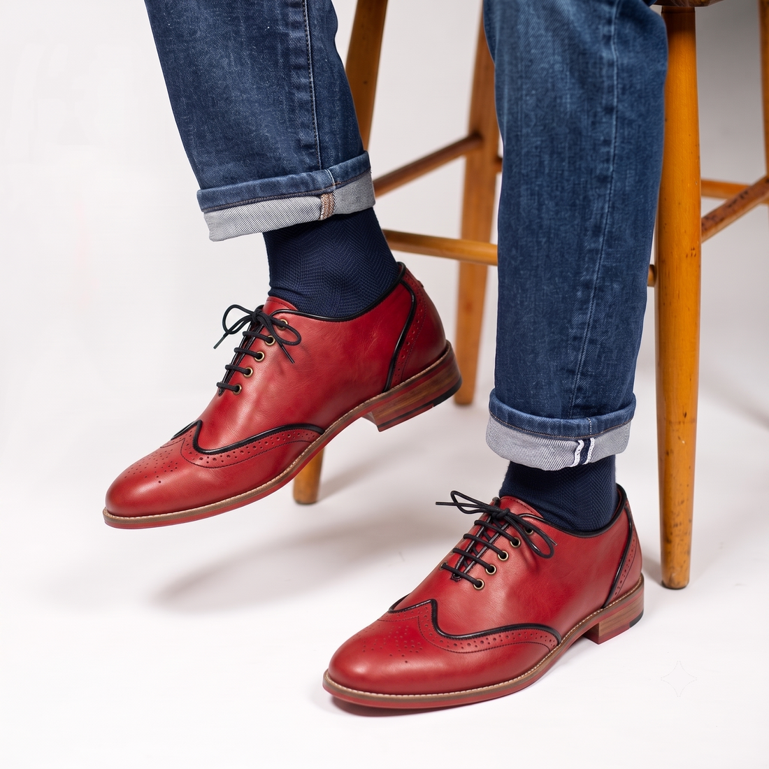 Core Brogues Men – Crimson