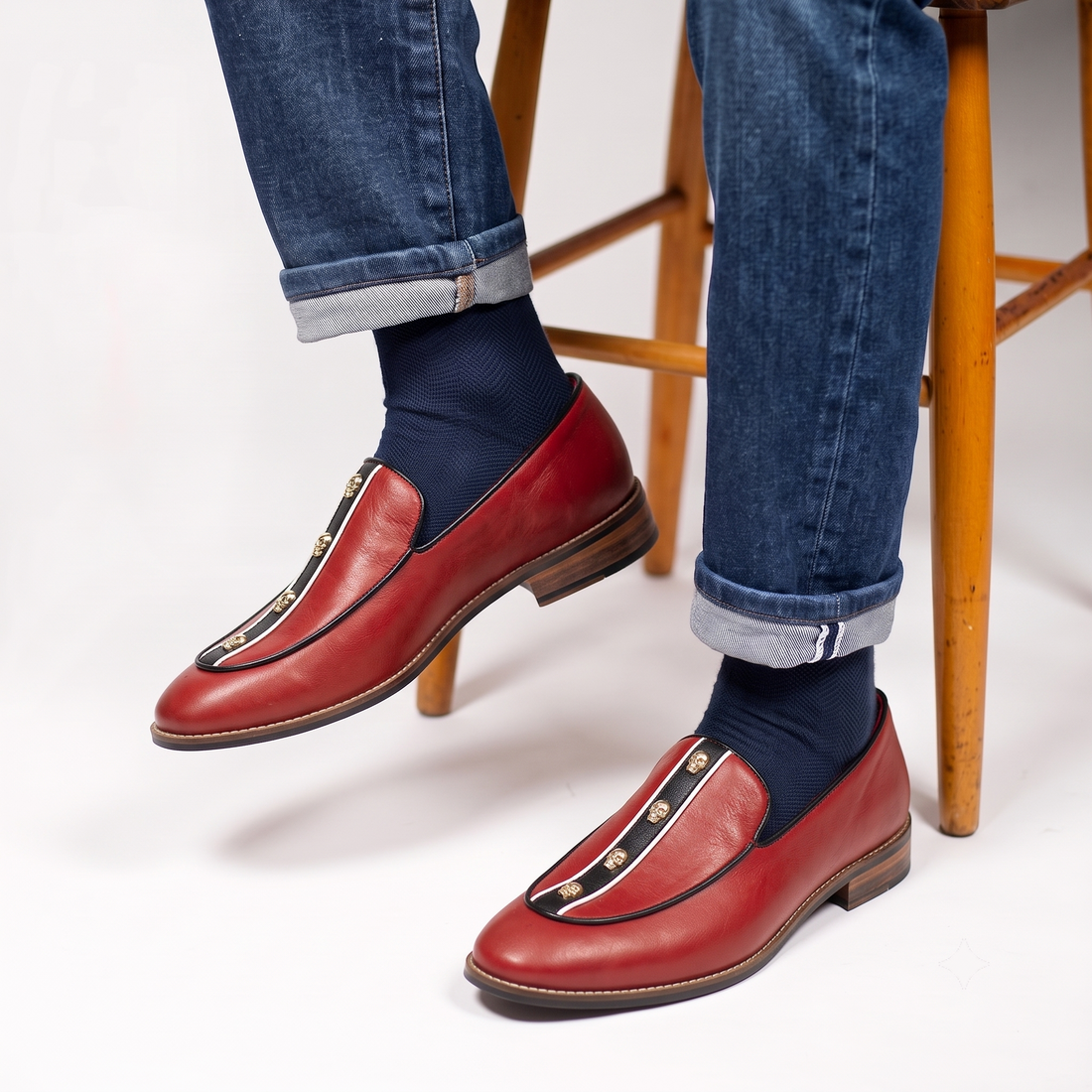 Cranium Loafers Men – Crimson