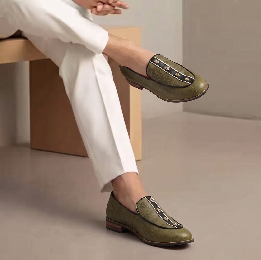 Cranium Loafers Men – Olive