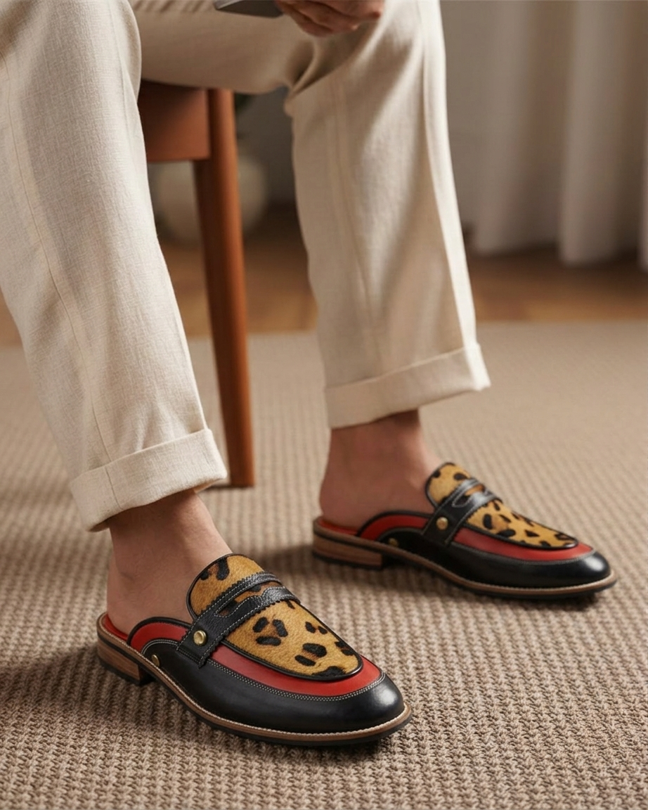 Leopard Mules Men