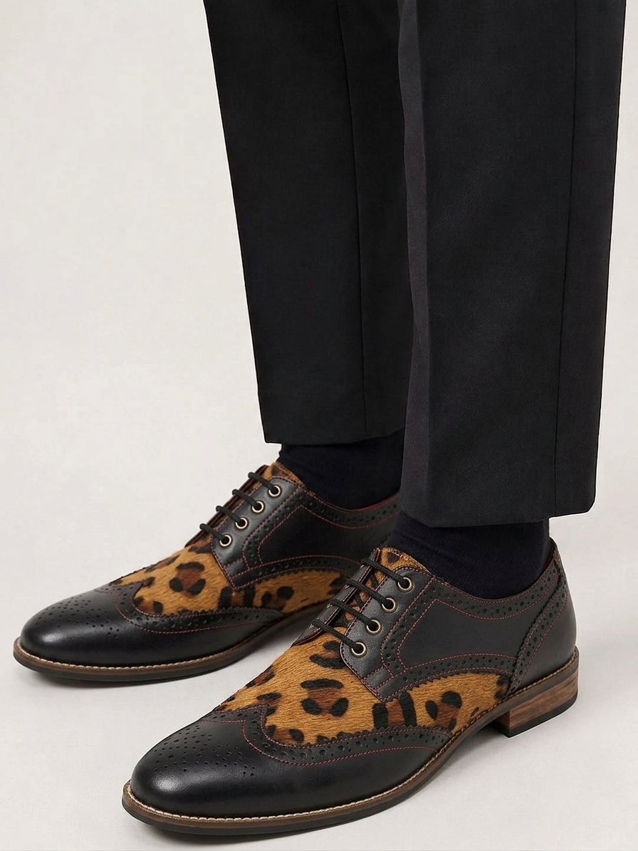 Leopard Brogues Men