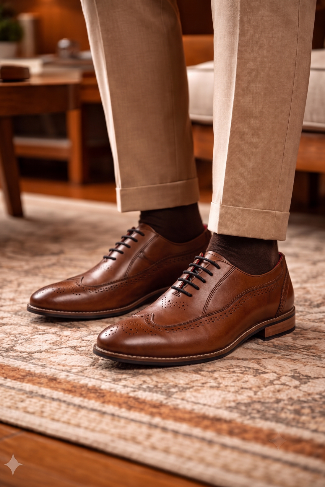Nawab Brogues Men – Cedar