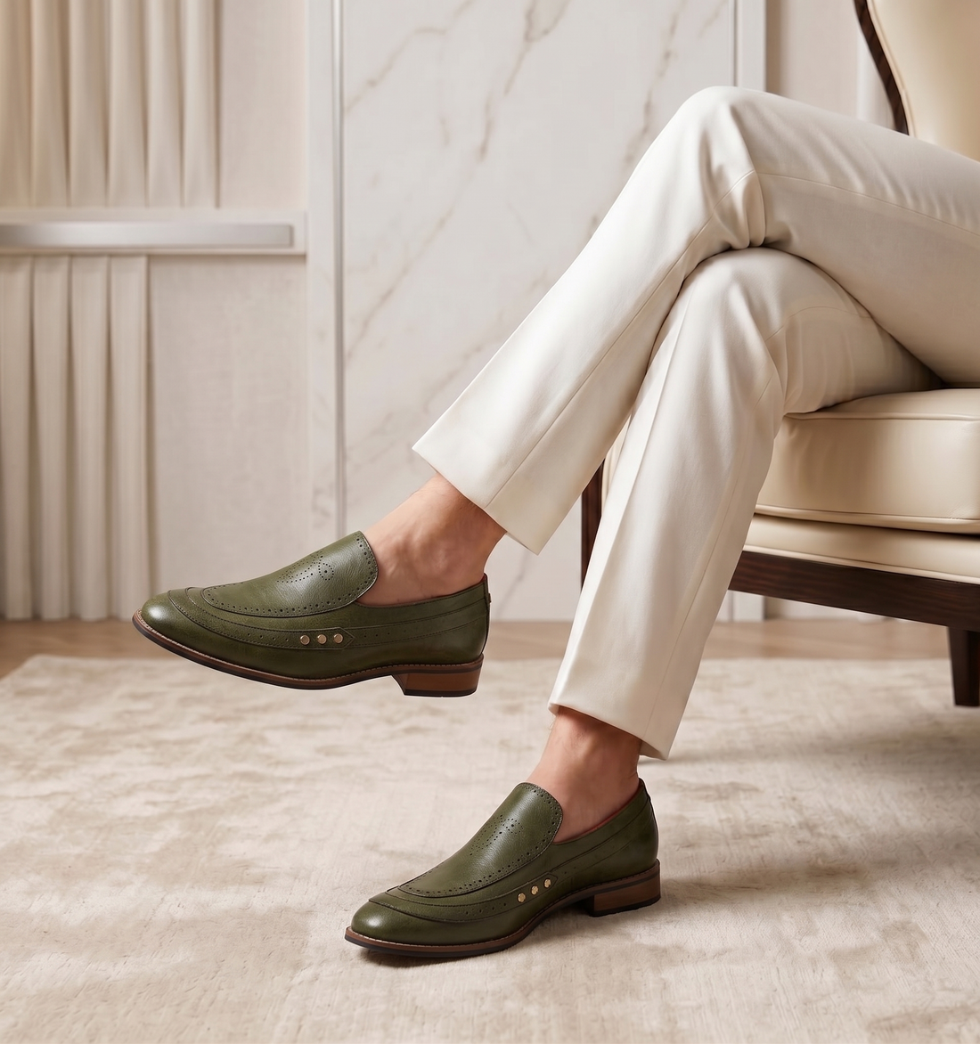 Nizam Loafers Men – Olive