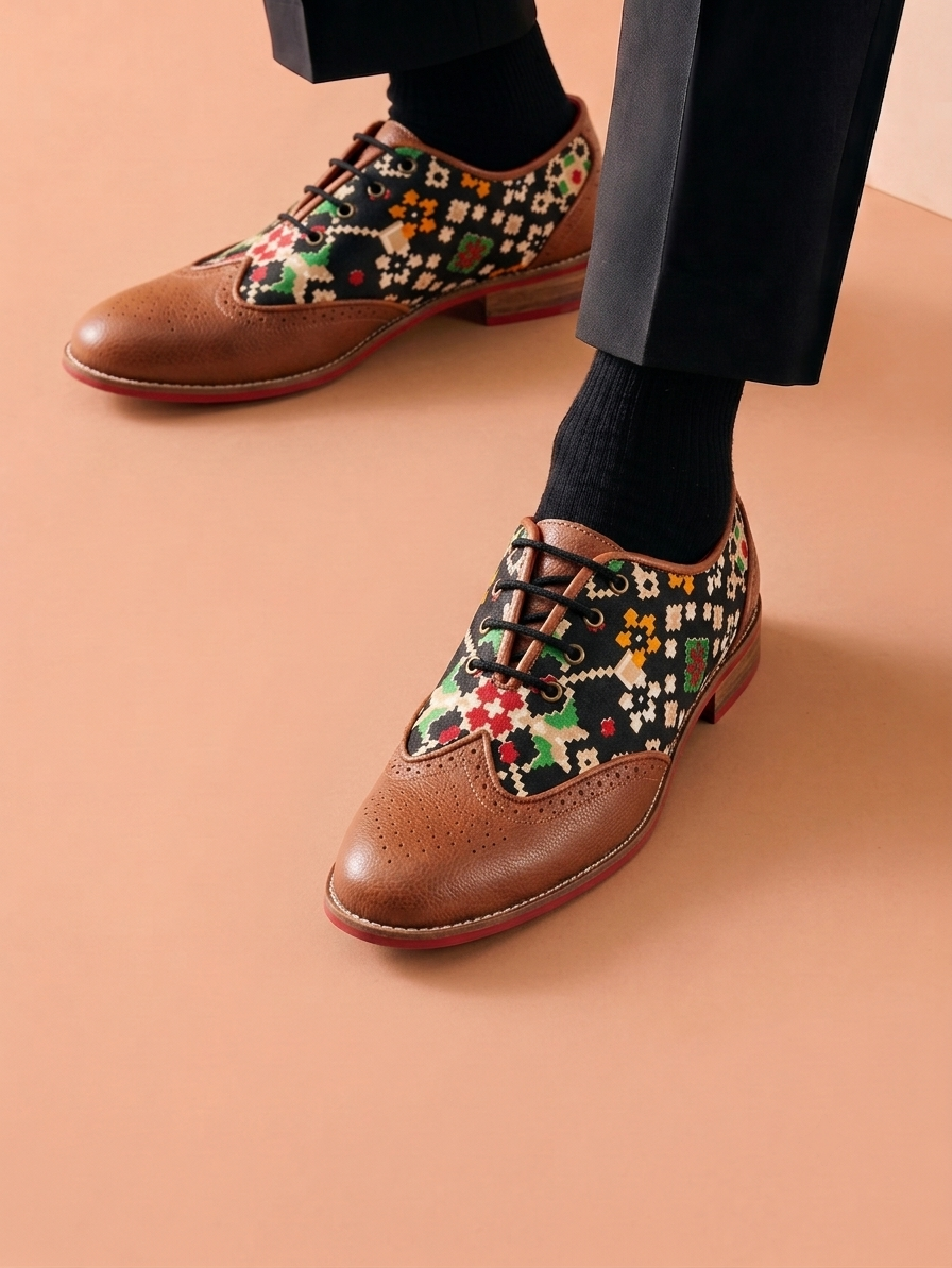 Patola Brogue for Men – Cedar
