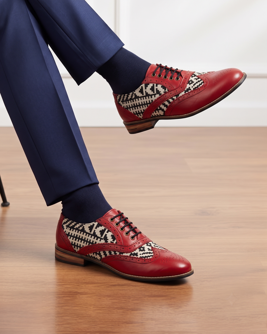 Texo Brogues Men – Crimson