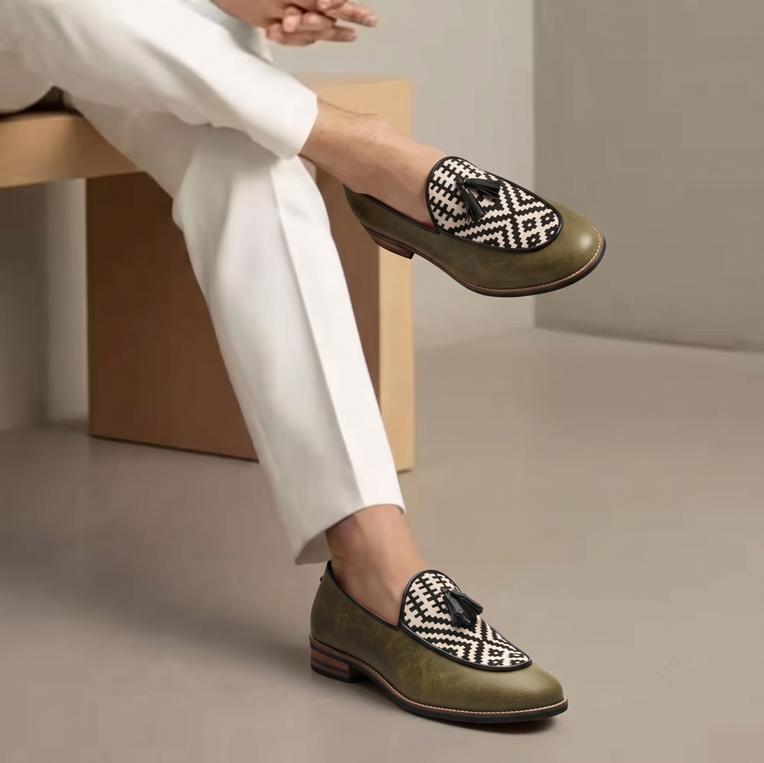 Texo Loafers Men – Olive