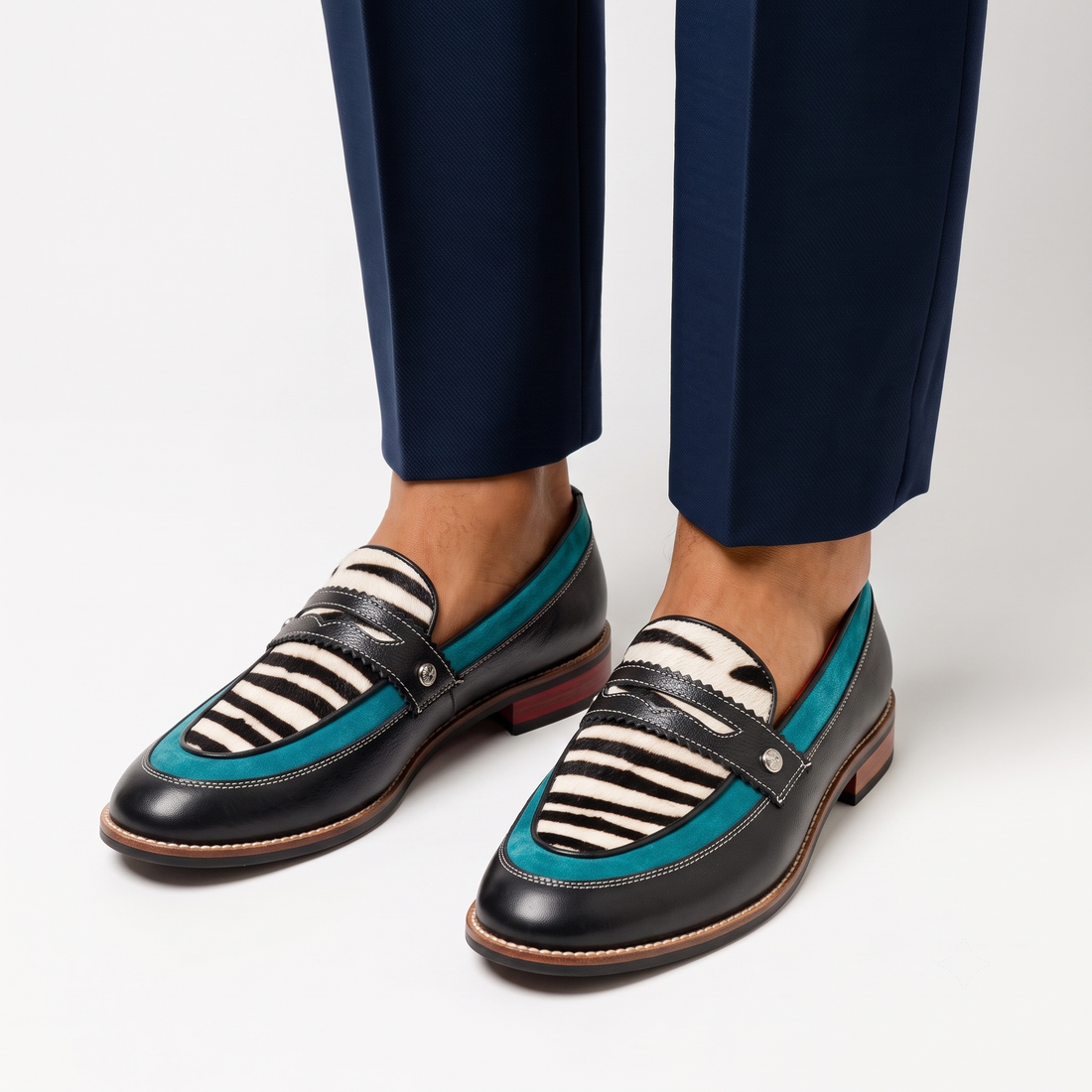 Zebra Loafers Men