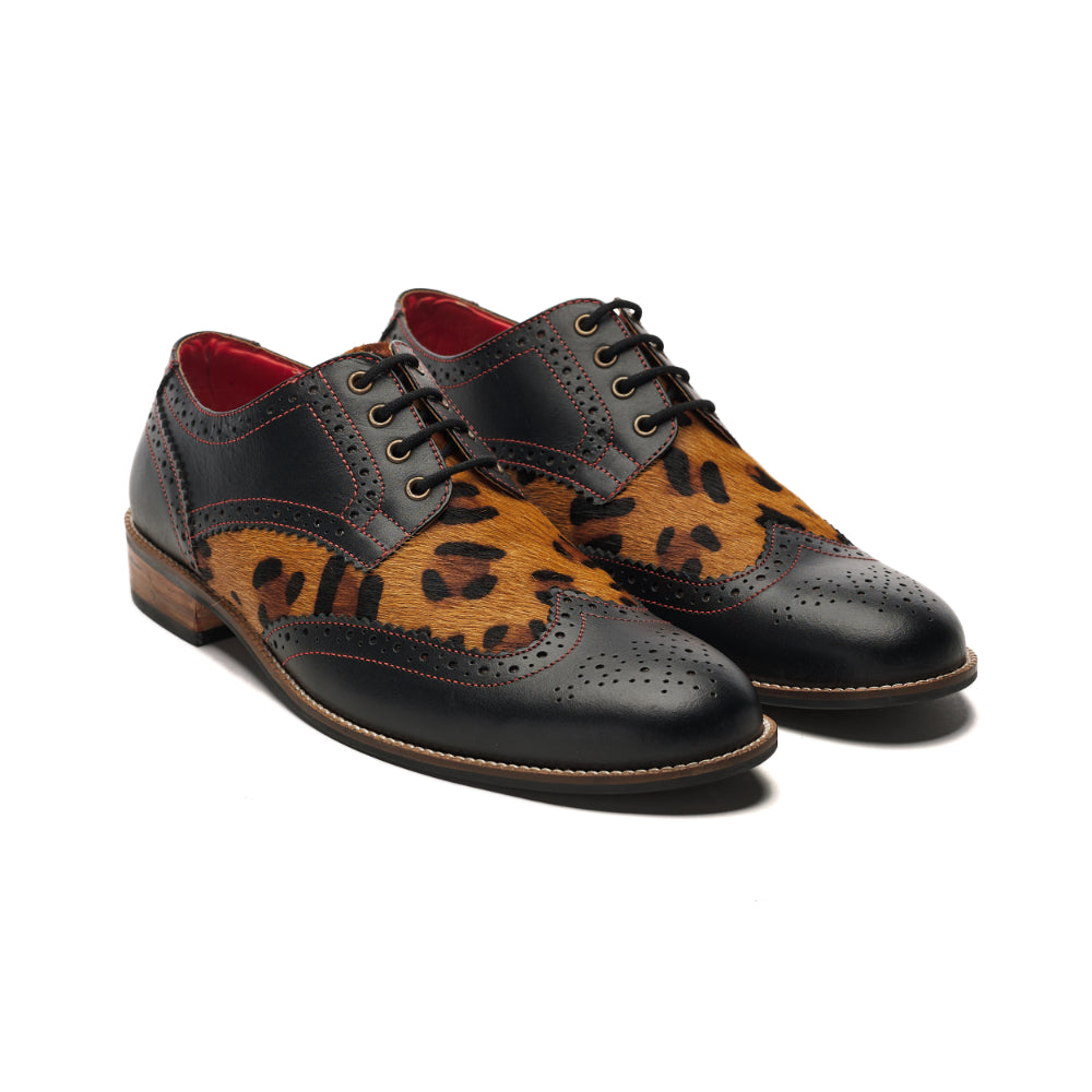 Leopard brogues sales