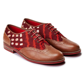 Bandhni Brogue for Women – Tan (discontinued) Banjaaran Studio