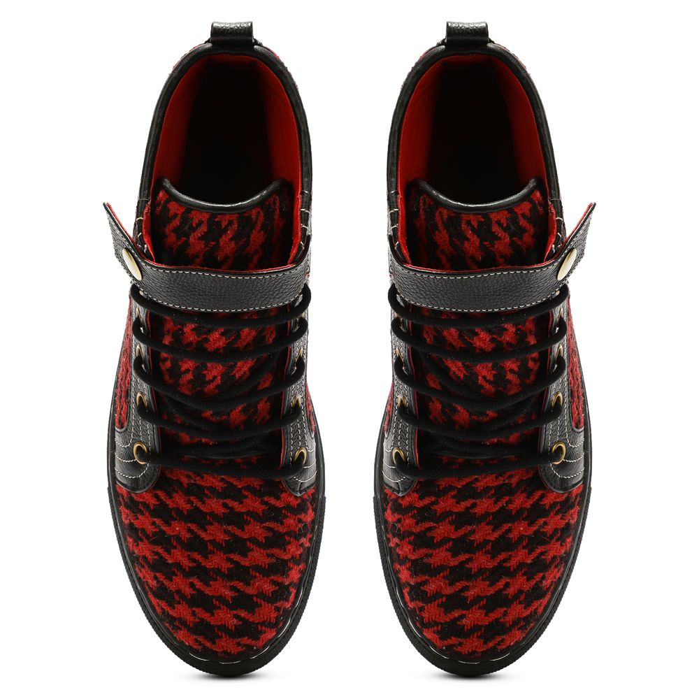  Red Classic Houndstooth High_Tops for Women (discontinued)