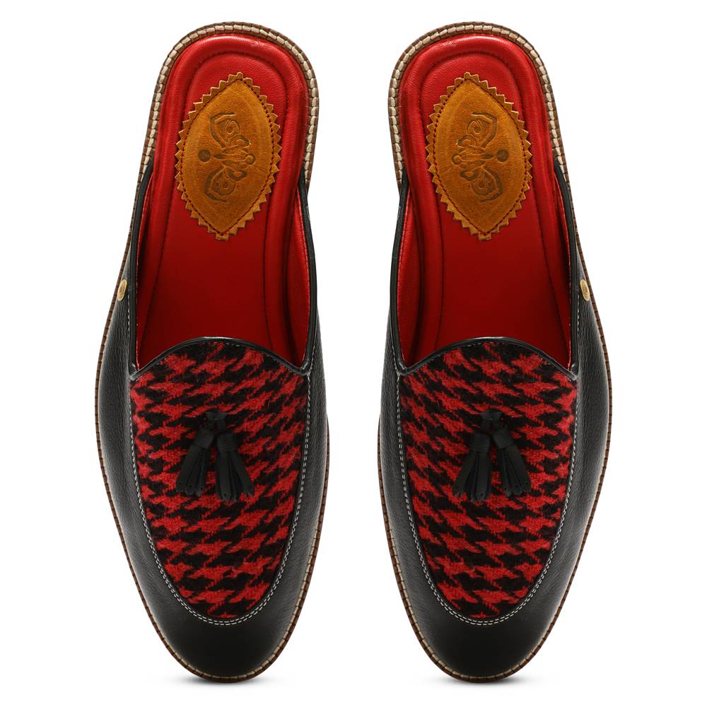 Red Houndstoth_  Mules_ for Men (discontinued)