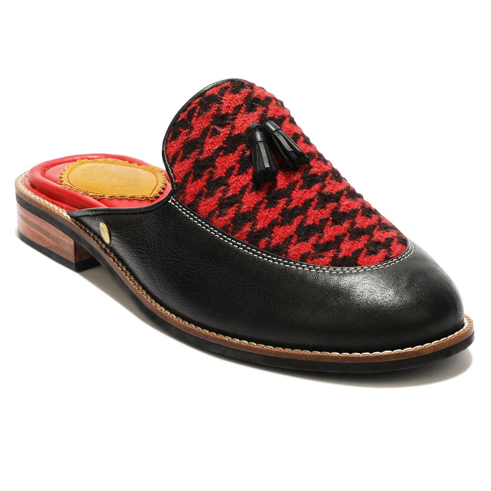  Red Houndstoth_  Mules_ Women (discontinued)